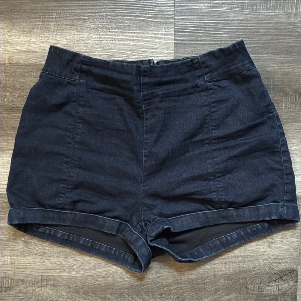 Women's Black Denim Shorts
